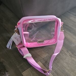 Pink Transparent Crossbody Bag